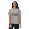 Unisex organic cotton t-shirt - Black Text - Image 4