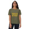 Unisex organic cotton t-shirt - Yellow Text - Image 3