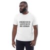 Unisex organic cotton t-shirt - Black Text - Image 7